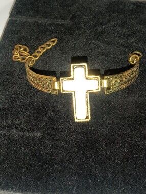 Gold Cross Statement Bracelet - Women Jewelry